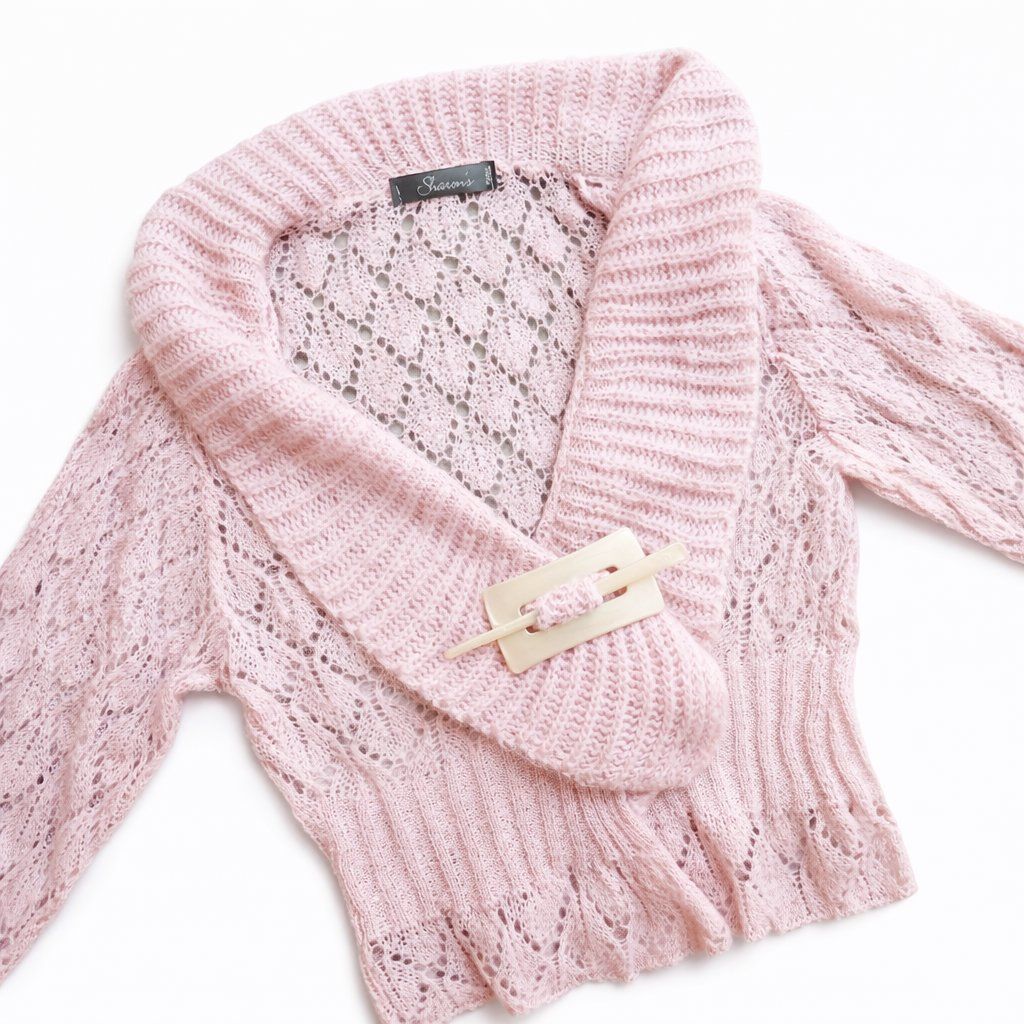 Gilet & Giacche senza maniche: Damen Strick Cardigan Rosa Cropped S Chic – Nuovo (secondo la descrizione) da Fully venduto da VaneaSelection 4