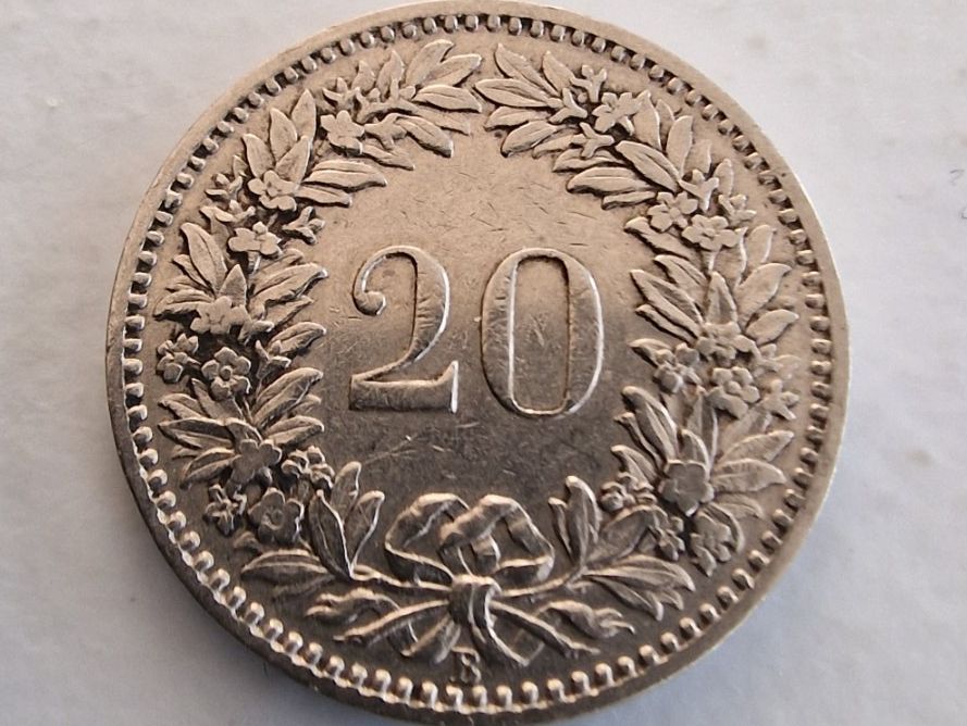 Tutti le monete: 20 rappen jahrg. 1920 – Usato da Wildberg venduto da mantas07 1
