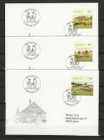 F1323 - 3 FDC Désalpe 2009 timbres isolés