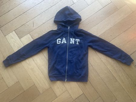 GANT Zip Hoodie, Grösse S, dunkelblau - perfekt für Herbst!