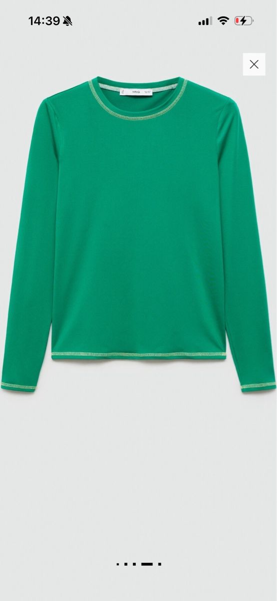Mango T-shirt: Mango Green Long Sleeve Top. Perfect Spring Layer! – Nuovo (secondo la descrizione) da Zürich venduto da que_5ntr 4