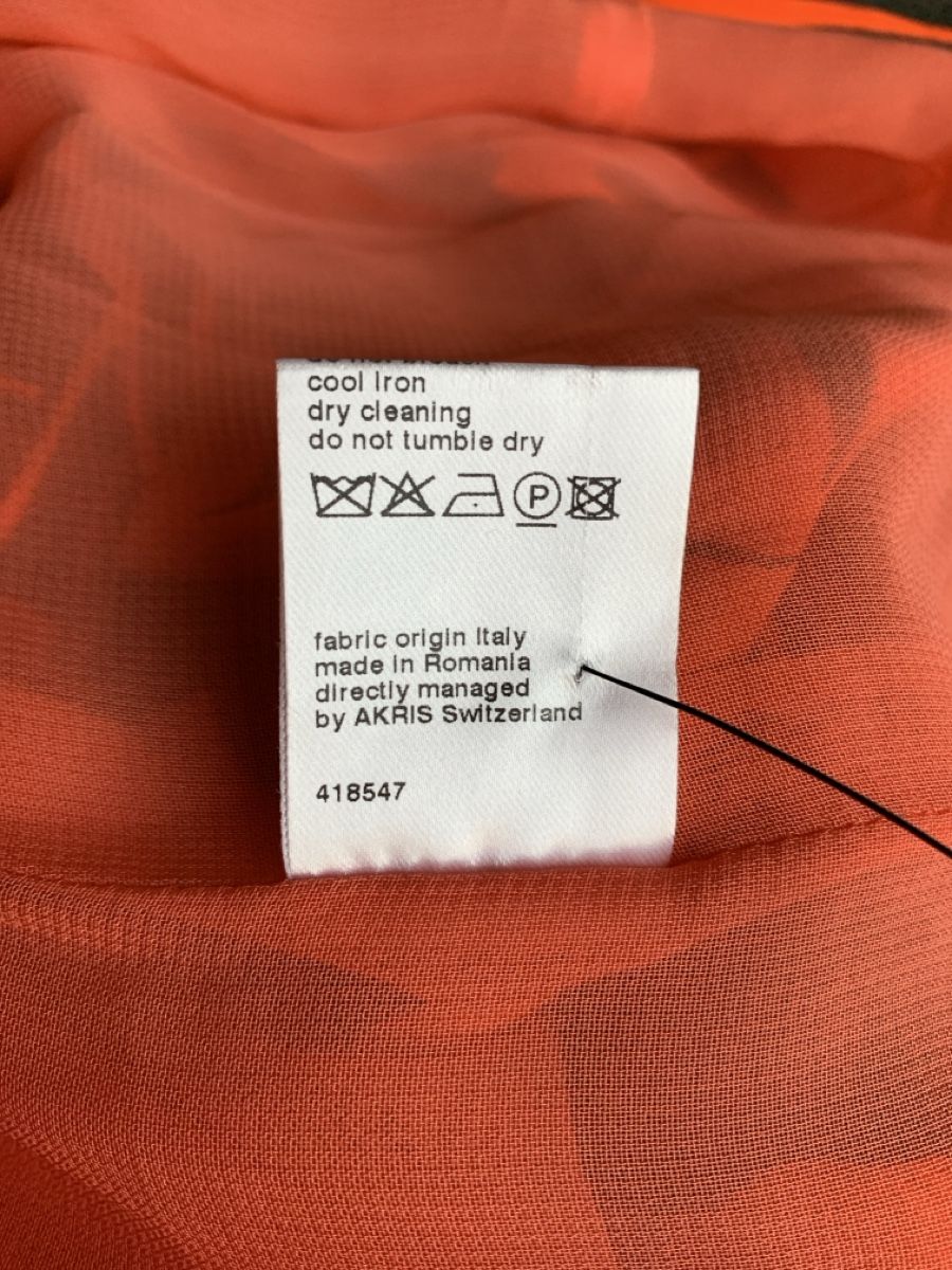 Akris Kleider: AKRIS: Extravagantes, orange gemustertes Kleid, 36 – Neu (gemäss Beschreibung) aus Luzern von designluzern 8