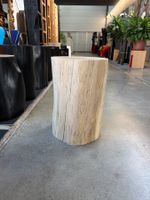 Hocker Baumstamm Buche hell massiv natur neuwertig