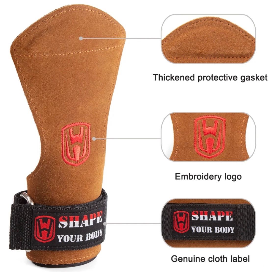 Guanti & manicotti: Echtes Leder Gewichtheben-Handschuhe / schwarz – Nuovo (secondo la descrizione) da Zollikofen venduto da AureusManus 5