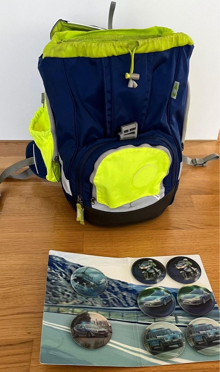 Ergobag Kindertaschen: Ergobag Rucksack blau mit neongelben Applikationen – Gebraucht aus Stans von Nom_2vxb 5