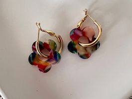 Boucles d'oreilles fantaisie fleurs