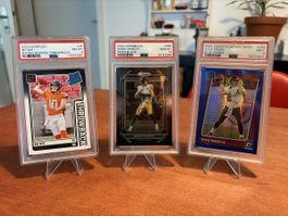 5 NFL Karten - Nix, Pickett, Trask, Collins… PSA7-10