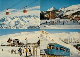 ST. MORITZ Luftseilbahn - Eisrink - Skifelder Salastrains