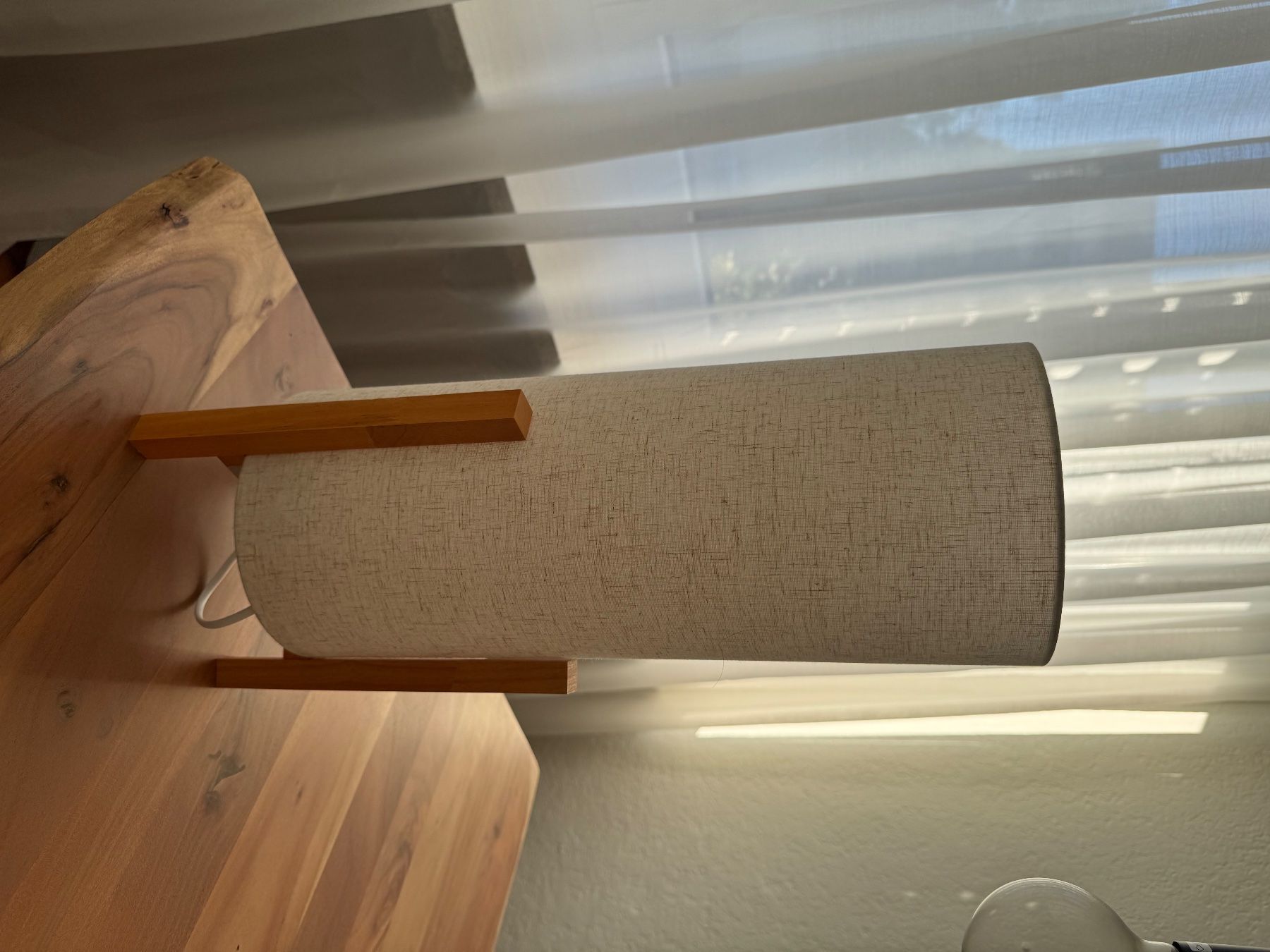 Lampade: NEU: Tischleuchte mit holz & leinentextil – Nuovo e nell'imballaggio originale da glattbrugg venduto da melisa13 4