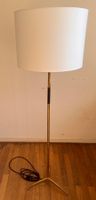 Französische Stehlampe aus massivem Messing, 50er Jahre