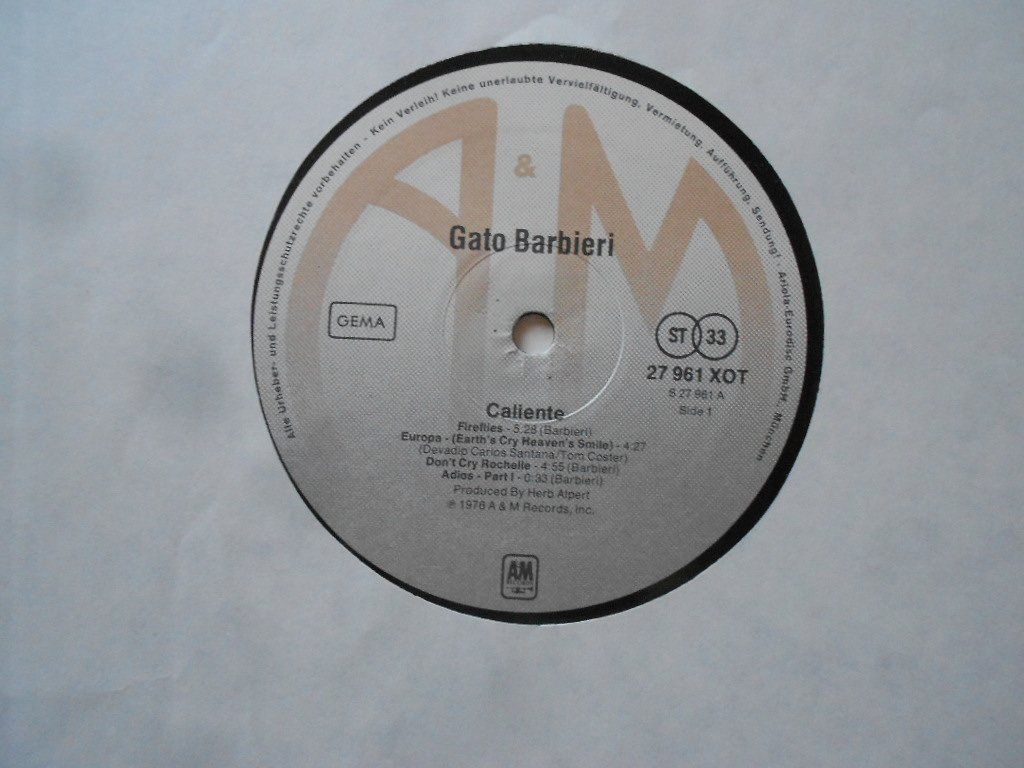 Schallplatten: GATO BARBIERI  -  CALIENTE ! – Gebraucht aus Bex von Giorgiob 2