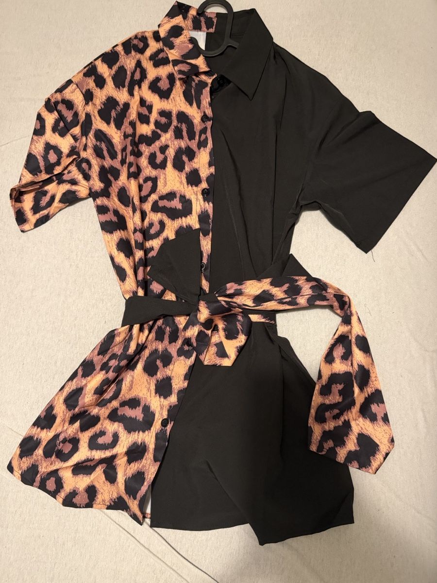 Camicette: Chemise noire et léopard - Tendance ,taille M – Nuovo (secondo la descrizione) da La Chaux-de-Fonds venduto da Sabinchenn