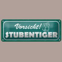 🔥 VORSICHT STUBENTIGER Blechschild 🎀 27x10cm OVP 🔥