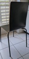 Martin Modern Chair Black Wooden Seat Metal Legs