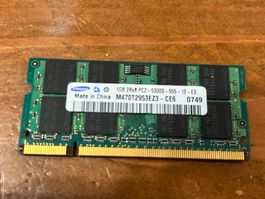 1 GB DDR 2Rx8   PC2-5300S-555-12-E3 Samsung
