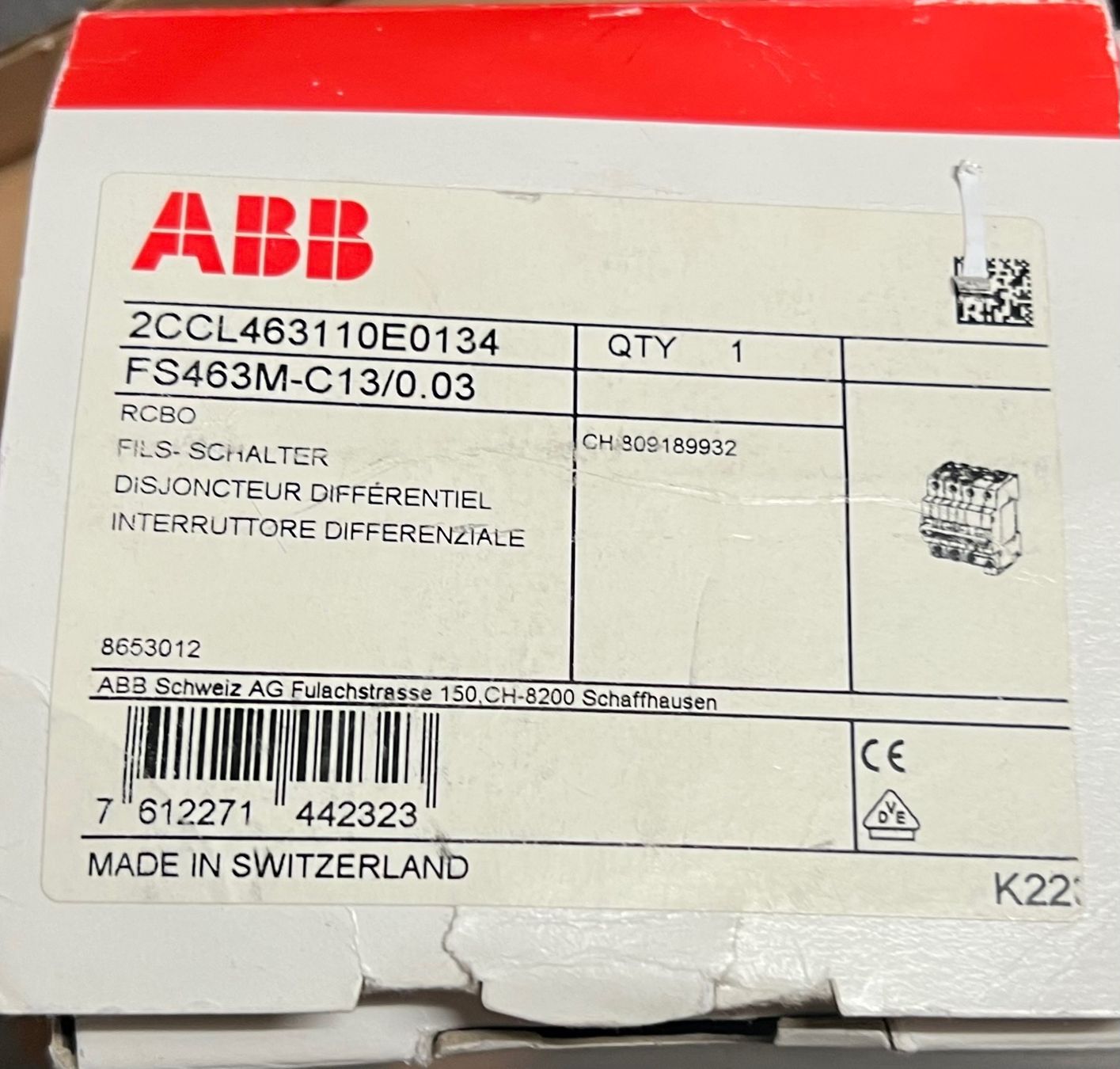 ABB Interruttori: Fehlerstrom-/Leitungsschutzschalter SMISSLINE CLASSIC C 13A – Nuovo e nell'imballaggio originale da Romanshorn venduto da DonRicardoo 1