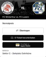 FC Winterthur Tickets zu verkaufen