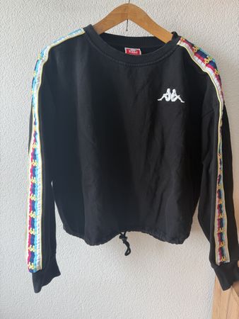Kappa black cropped sweatshirt size M 