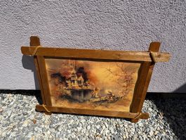 Tableau image maison et enfants