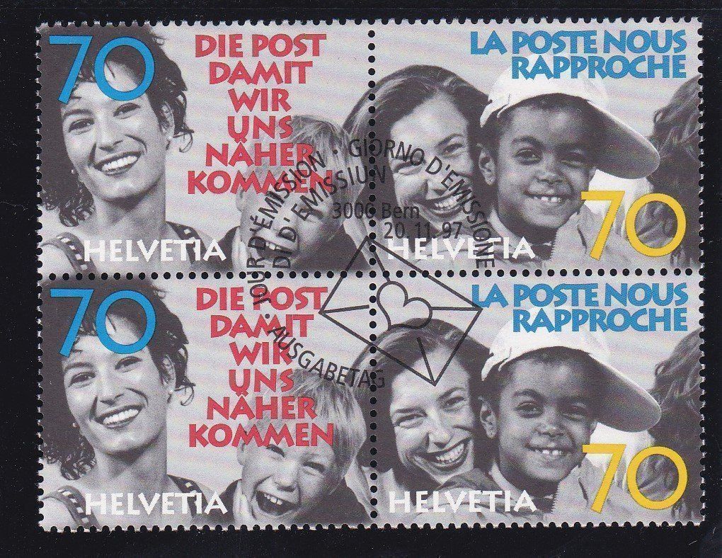 Tutti i francobolli: ET 4er Block Die Post 1997 – Nuovo (secondo la descrizione) da Schliern b. Köniz venduto da joni20 2