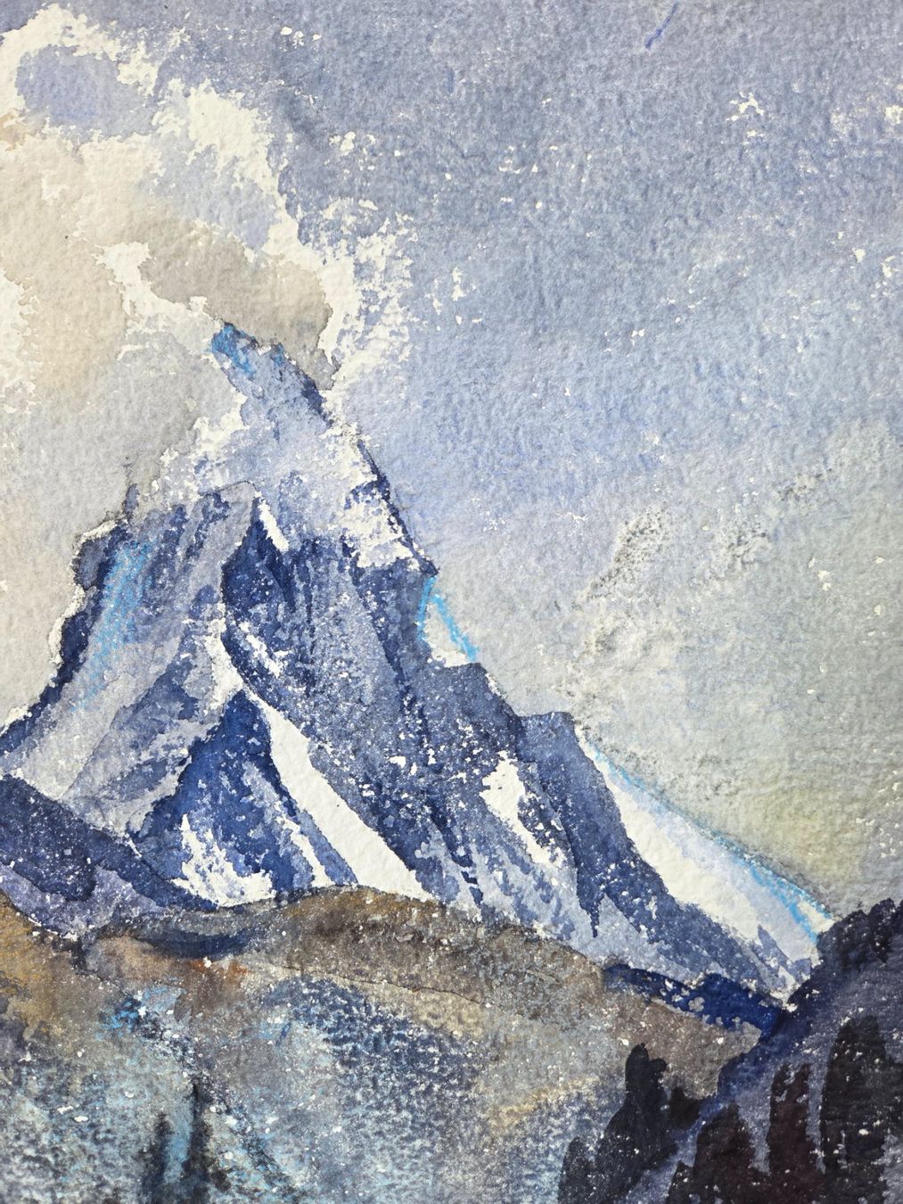 Dipinti: Aquarell Ferdinand Meyer-Streiff Matterhorn VS 1955 – Usato da Rheinfelden venduto da Badelus 4