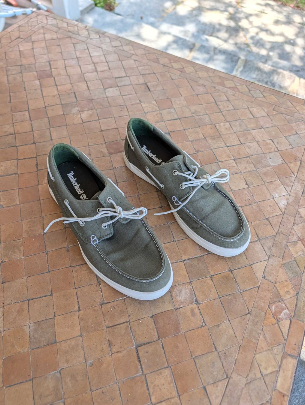 Timberland Herrenschuhe: Chaussures bateau Timberland vert olive – Gebraucht aus Couvet von mal_tk2g 1