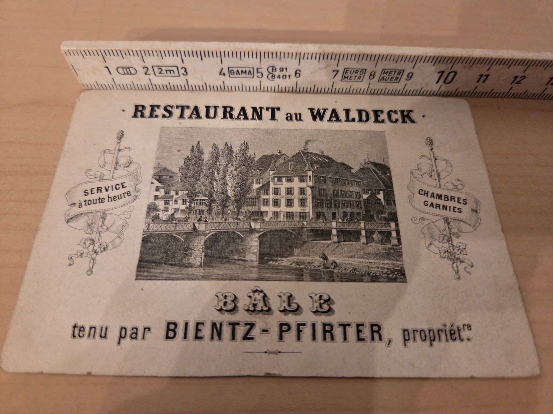 Cartoline postali: Restaurant au Waldeck Basel um 1890 – Usato da Basel venduto da bartlome78 3