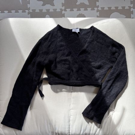 Criss cross wrap wool cardigan & other stories S