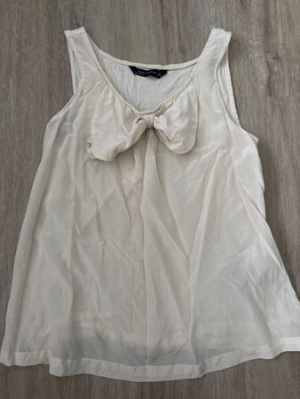 Haut sans manches Zara avec nœud crème taille M