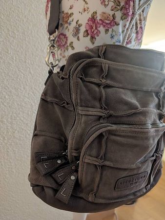 Liebeskind Handtasche Leder braun-grau