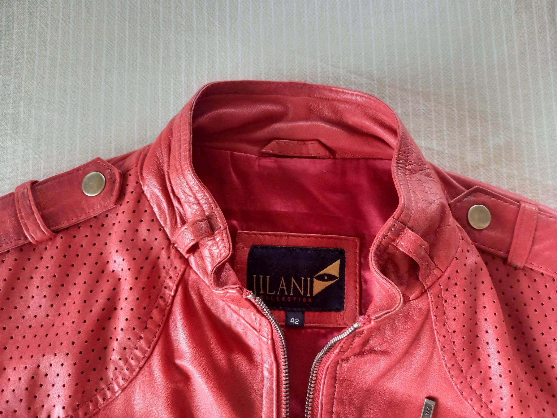 Giacche: Leichte Lederjacke rot, Bikerstyle – Usato da Winterthur venduto da leo_ywb7 5