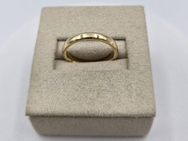 Trauring Ehering 18K 750 Gelbgold, bombiert, Gr. 51-55, 3mm