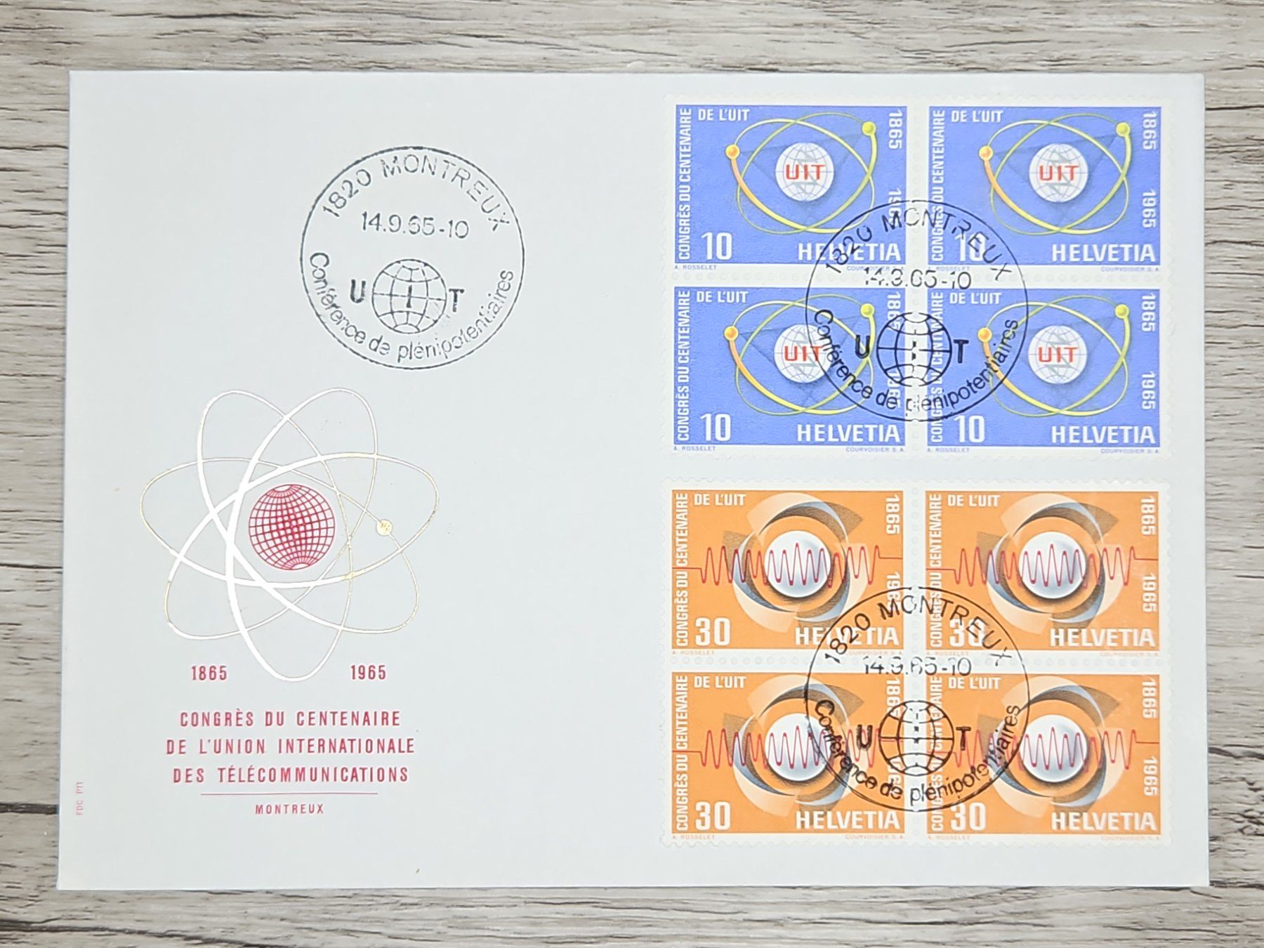 Tutti i francobolli: CL18 Enveloppe + Timbre Suisse 1965 – Usato da Cousset venduto da Patrick_Collections