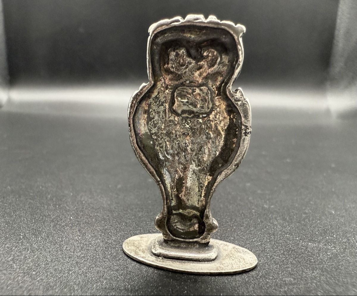 Statuette: Vintage Eule mit blauen Augen Metall – Usato da Lamone venduto da LaCantinaMagica 2