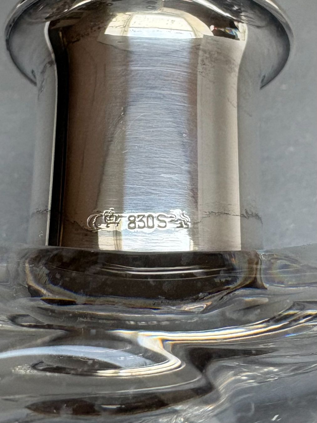 Caraffe: Kristall Karaffe Silbermontur 1940 Silber 800 – Usato da Zürich venduto da timeless.tones 5