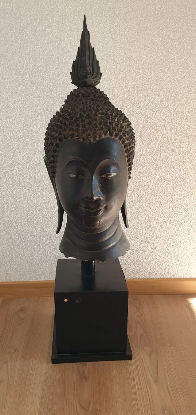 Sculture & Statue: Bronce Skulpture  Buddha Kopf – Usato da Greppen venduto da hploetscher 2