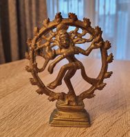 Vintage! Messing-Skulptur tanzender SHIVA NATARAJA (Indien)!