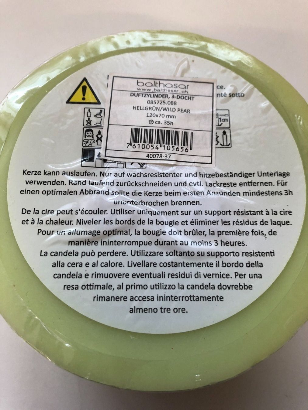 Candele: 3 Docht Kerze auf Spiegelteller – Nuovo (secondo la descrizione) da Basel venduto da ampra2276 3