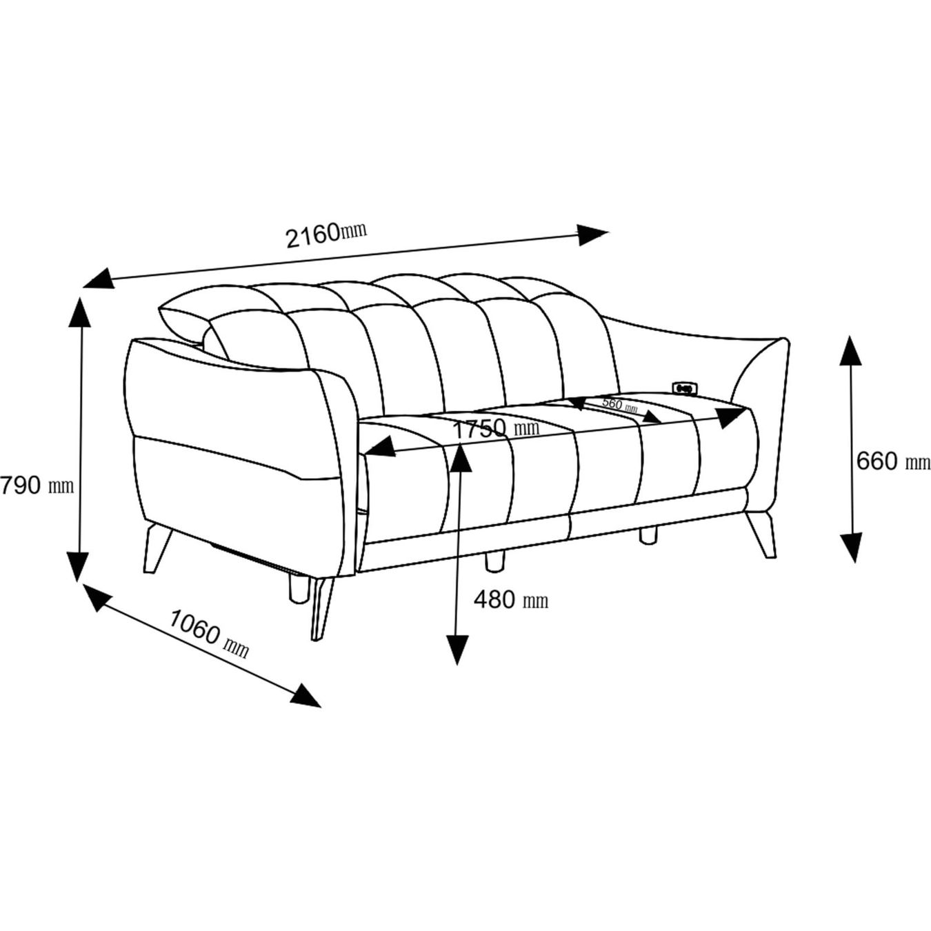 Divani: 3er Sofa mit Relaxfunktion neuwertig – Usato da Tann venduto da Aisha0 4