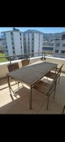 Holztisch Balkon & 4 Stühle