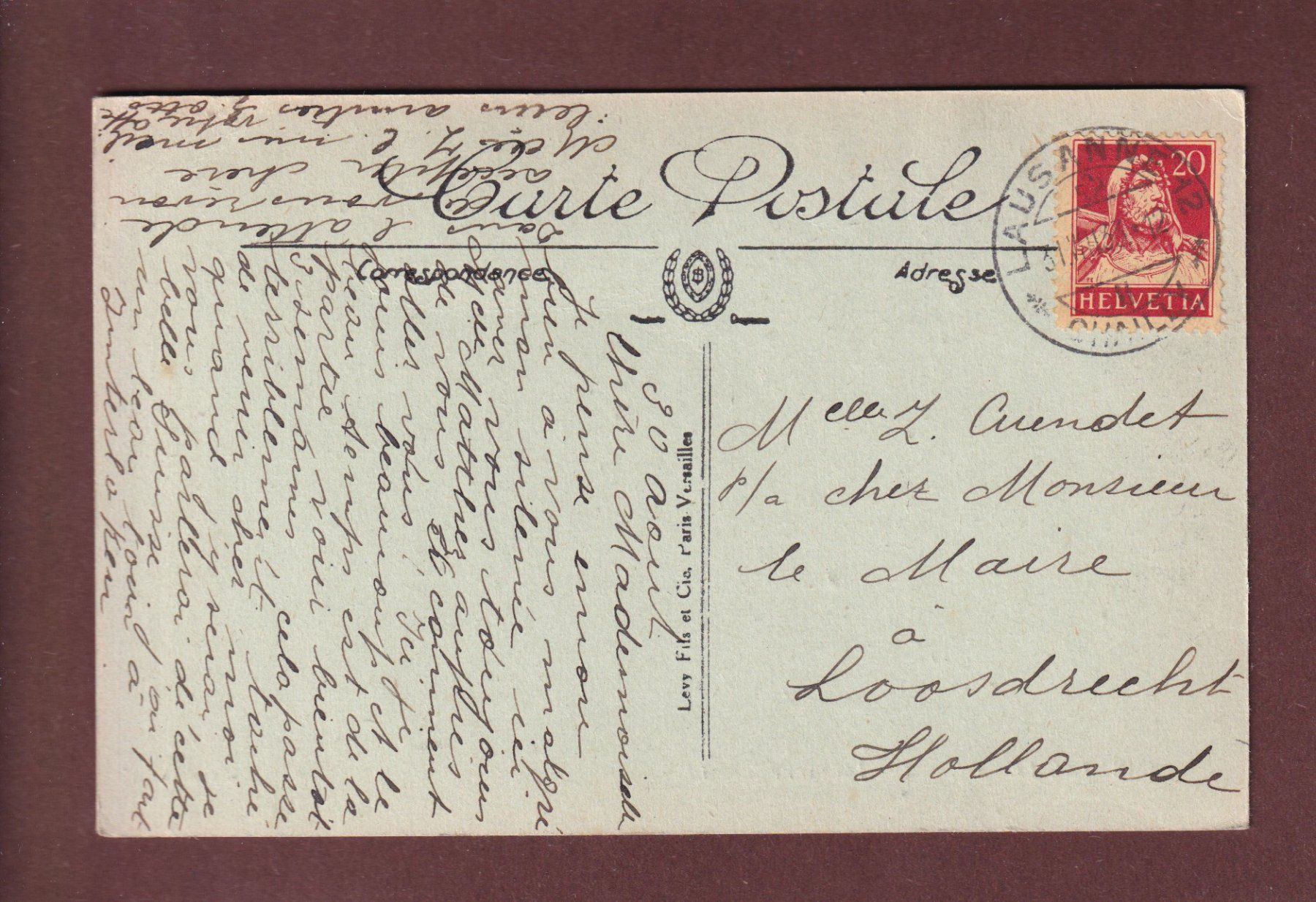 Ansichtskarten: BATEAU CGN Lausannwe - 1933 // pli // – Gebraucht aus Pully von nicecards-shop 1