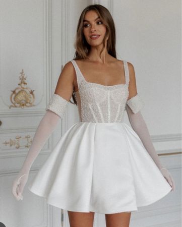 Ausverkauftes Rosie Etienne Brautkleid Mini für Party