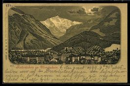 Mondschein-AK Interlaken, Teilansicht