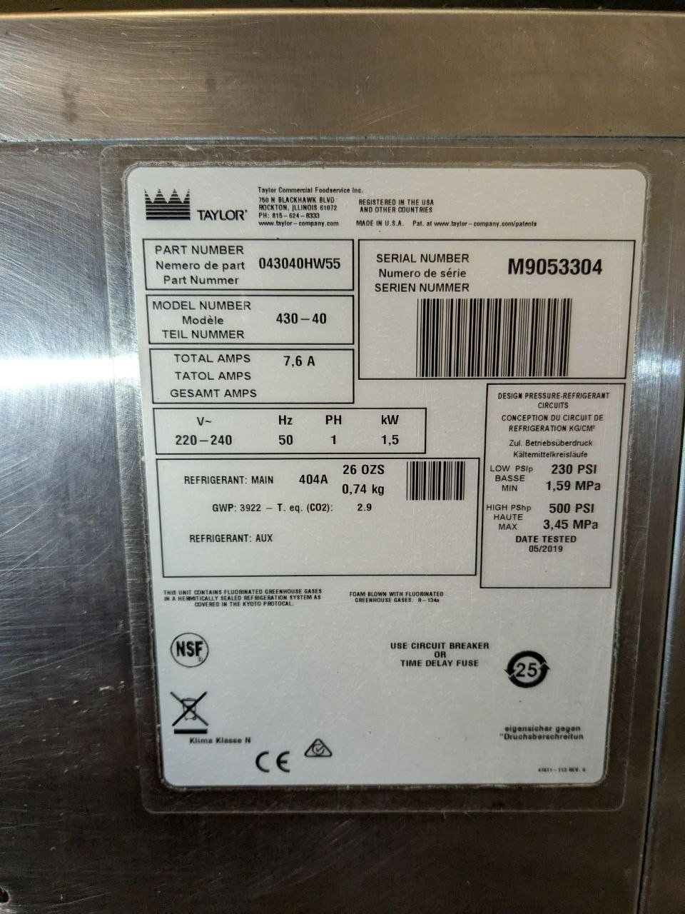 Elettrodomestici da cucina: Machine à glace italienne pro inox - Taylor – Usato da Genève venduto da Mr.Blackjack 3