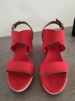 Tommy Hilfiger Sandalen rot Grösse 37 Keilabsatz neu