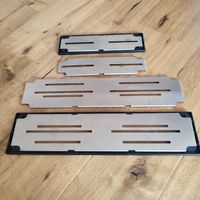 Wechselnummernschildhalterung 4 Teilig magnetisch Edelstahl 
