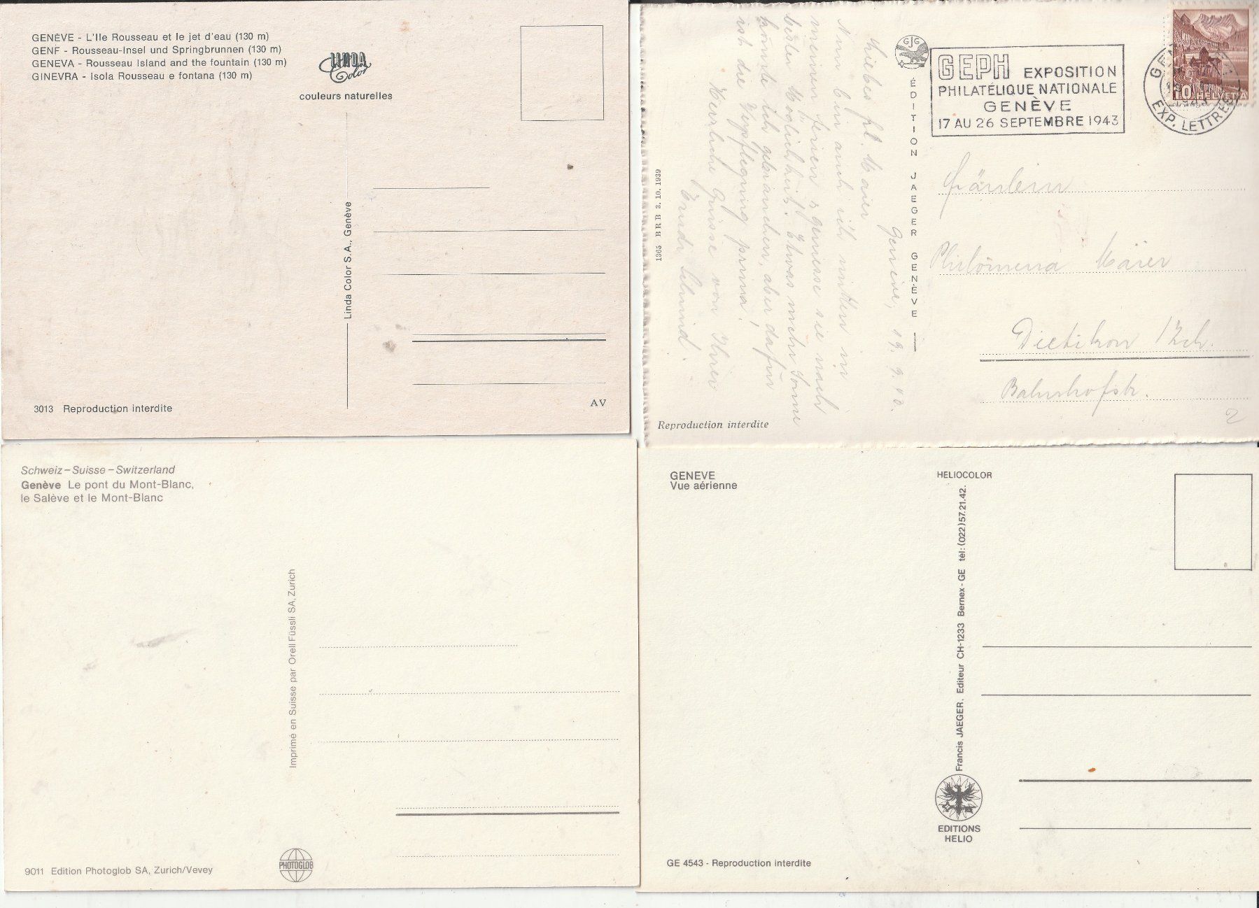 Cartoline postali: 16 Diverse Karten Genf – Usato da Lumbrein venduto da made02 3