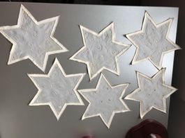 Weihnachtsdeko 6 Untersetzer Sternen 30 cm