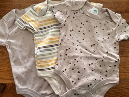 Body-Set-Strampler-Muster Kurzarm-60% Cotton Gr.56-62