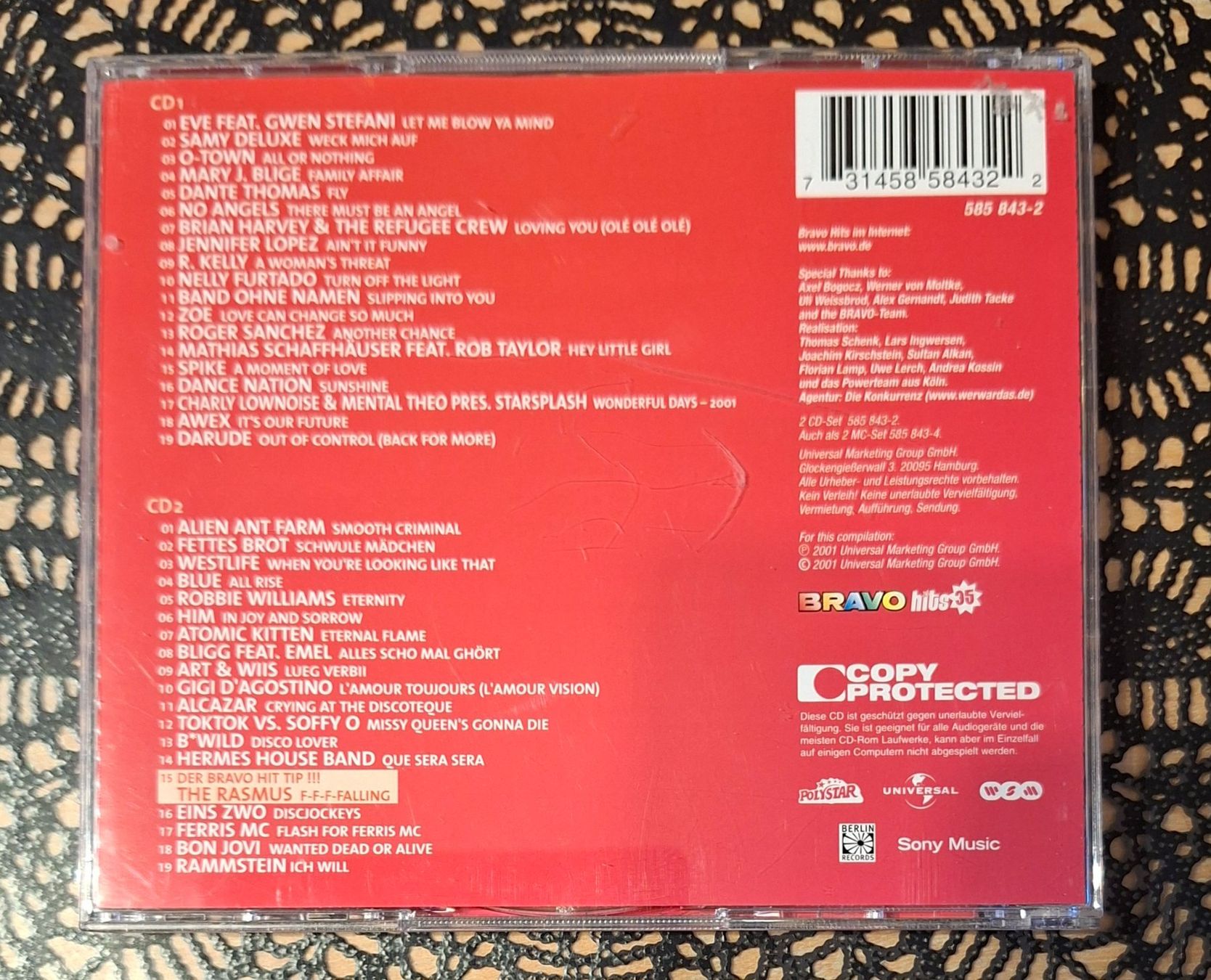 CD: Bravo Hits 35, Doppel CD, 2001, 2CD Hit Compilation, Sampler – Usato da Amriswil venduto da Celini3 1